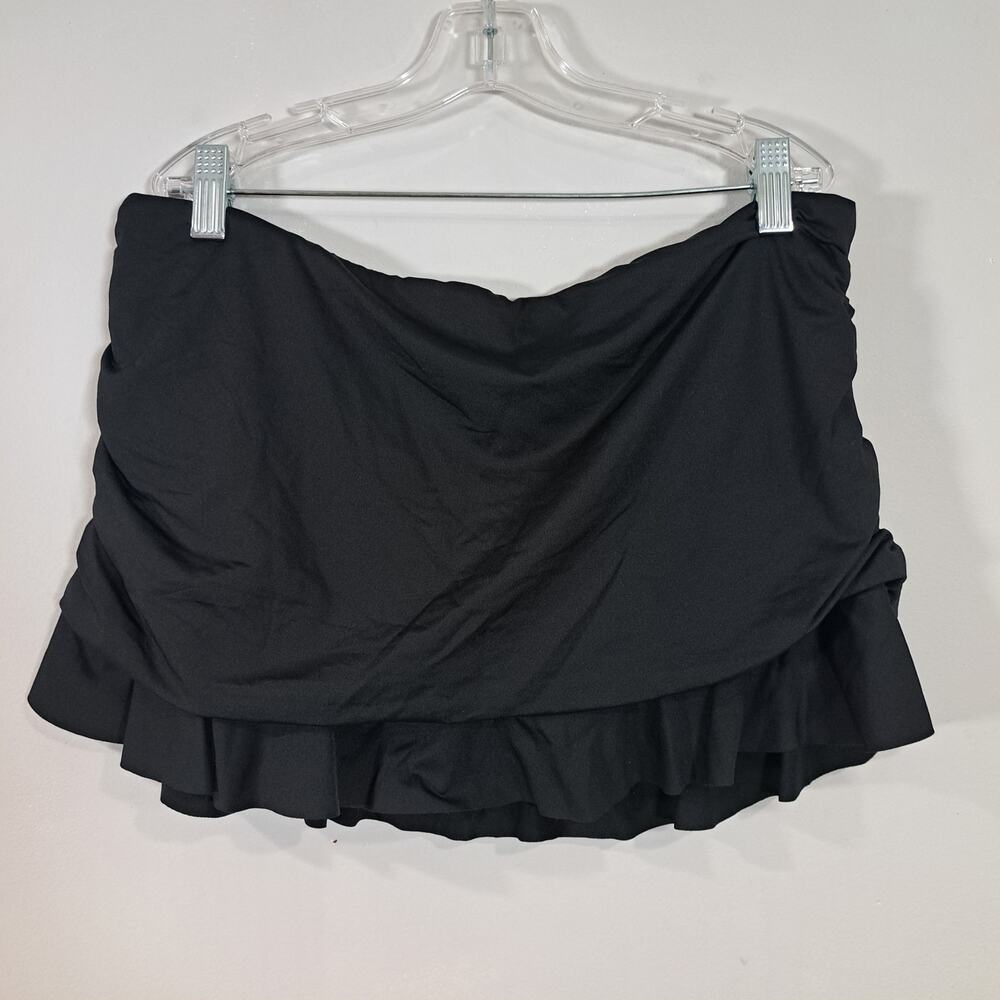 Leilani Pull On Black Swim Skirt Women's Size 12